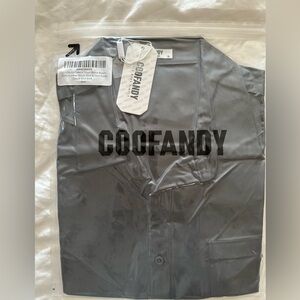 COOFANDY Gray Short Button Down